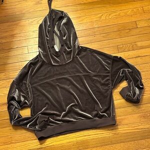 ALO Yoga Velour Layer Gray Hoodie